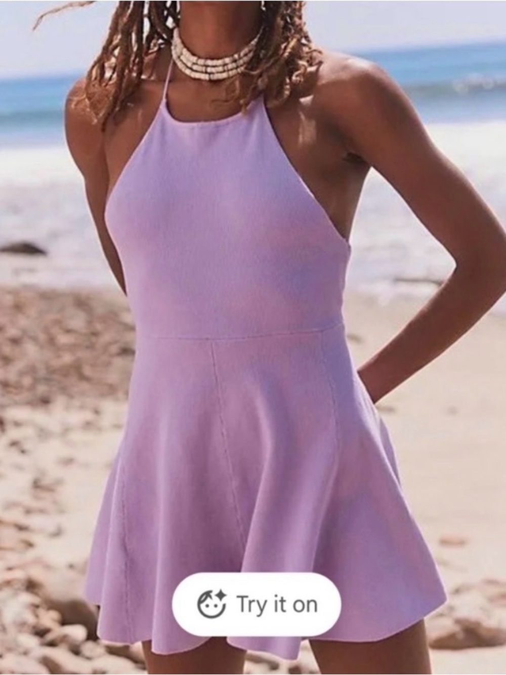 Free People Lilac Halter Romper